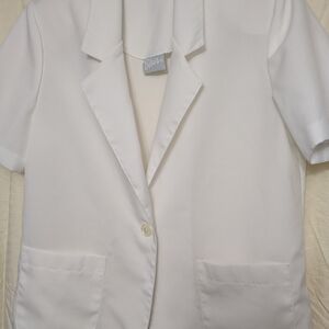 Blair White Short Sleeve Blazer Jacket Women’s Size 18